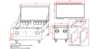 Flight Case with Sliding Work Table Heavy Duty Road Case for Touring Equipment